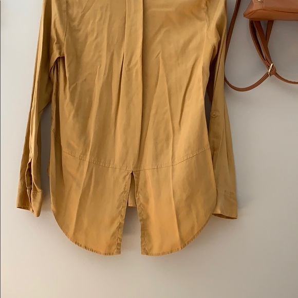 Mustard Button Up Denim Shirt - Picture 5 of 5